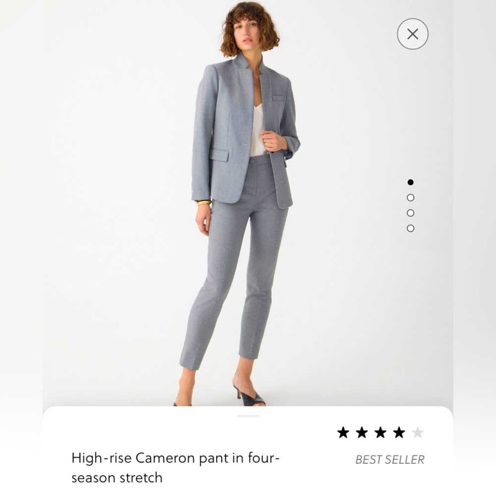 J.Crew High-rise Cameron pant in four season stretch in GRAY (sz 14)